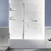 ANZZI Galleon 48 In. X 58 In. Frameless Tub Door With Tsunami Guard In Polished Chrome - SD-AZ054-01CH