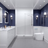 ANZZI Longboat Series 60 In. X 76 In. Semi-frameless Shower Door With Tsunami Guard In Polished Chrome - SD-AZ055-01CH