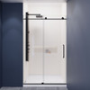 ANZZI Madam Series 48 In. By 76 In. Frameless Sliding Shower Door In Matte Black With Handle - SD-AZ13-01MB