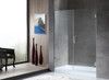ANZZI Makata Series 60 In. By 72 In. Frameless Hinged Alcove Shower Door In Brushed Nickel With Handle - SD-AZ8073-01BN
