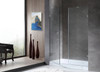 ANZZI Makata Series 60 In. By 72 In. Frameless Hinged Alcove Shower Door In Polished Chrome With Handle - SD-AZ8073-01CH