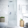 ANZZI Passion Series 24 In. By 72 In. Frameless Hinged Shower Door In Chrome With Handle - SD-AZ8075-01CH