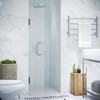 ANZZI Passion Series 30 In. By 72 In. Frameless Hinged Shower Door In Brushed Nickel With Handle - SD-AZ8075-02BN
