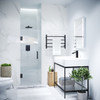 ANZZI Passion Series 30 In. X 72 In. Frameless Hinged Shower Door In Matte Black With Handle - SD-AZ8075-02MB