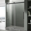 ANZZI Stellar Series 60 In. X 76 In. Frameless Sliding Shower Door With Handle In Matte Black - SD-FRLS05902MB