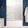 ANZZI Anzzi 5 Ft. Acrylic Left Drain Rectangle Tub In White With 34 In. X 58 In. Frameless Tub Door In Brushed Nickel - SD05301BN-3060L