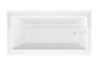 ANZZI Anzzi 5 Ft. Acrylic Right Drain Rectangle Tub In White With 34 In. X 58 In. Frameless Tub Door In Brushed Nickel - SD05301BN-3060R