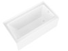 ANZZI Anzzi 5 Ft. Acrylic Right Drain Rectangle Tub In White With 34 In. X 58 In. Frameless Tub Door In Polished Chrome - SD05301CH-3060R