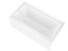 ANZZI Anzzi 5 Ft. Acrylic Left Drain Rectangle Tub In White With 34 In. By 58 In. Frameless Hinged Tub Door In Brushed Nickel - SD1001BN-3060L