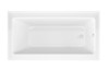 ANZZI Anzzi 5 Ft. Acrylic Right Drain Rectangle Tub In White With 34 In. By 58 In. Frameless Hinged Tub Door In Brushed Nickel - SD1001BN-3060R