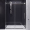 ANZZI Lone Series 60 In. By 76 In. Frameless Sliding Shower Door In Brushed Nickel With Handle - SDR-AZ8077-02BN