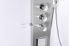 ANZZI Mesmer 58 In. Full Body Shower Panel With Heavy Rain Shower And Spray Wand In Brushed Steel - SP-AZ8094