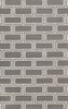 Pasargad Home PVNY-26 Edgy Grey Area Rug - 5' 0" X  8' 0" Rectangular