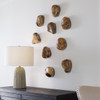 Uttermost Pebbles Blonde Wood Wall Décor, S/9