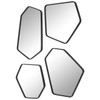 Uttermost Linneah Black Mirrors, Set/4