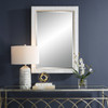 Uttermost Cape Whitewashed Rattan Mirror