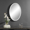 Uttermost Serna White Oval Mirror