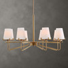 Uttermost Lassen 8 Light Brass Chandelier