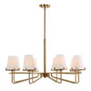 Uttermost Lassen 8 Light Brass Chandelier