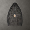 Uttermost Nandi 1 Light Woven Black Pendant