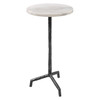 Uttermost Puritan White Marble Drink Table