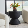 Uttermost Bongo Black Rattan Side Table