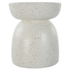 Uttermost Inhale Cast White Accent Table