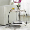 Uttermost Chainlink White Marble Side Table