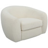 Uttermost Capra  Art Deco White Swivel Chair