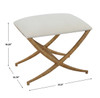 Uttermost Expedition White Fabric Small Bench