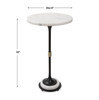 Uttermost Sentry White Marble Accent Table