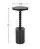 Uttermost Bead Black Marble Drink Table