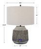 Uttermost Neolithic Blue-gray Table Lamp