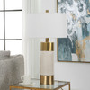 Uttermost Adelia Ivory & Brass Table Lamp