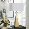 Uttermost Arete Modern Brass Table Lamp