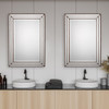 StudioLX Mirror - Metallic Bronze Finish Featuring Grooved Texture And Mirror Inlays