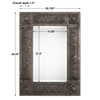 StudioLX Mirror Embossed Metal Finished In A Heavily Antiqued Rust Gray Wash