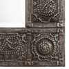 StudioLX Mirror Embossed Metal Finished In A Heavily Antiqued Rust Gray Wash