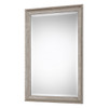StudioLX Mirror with Textured Surface Finished In A Metallic Silver