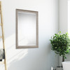 StudioLX Mirror with Textured Surface Finished In A Metallic Silver