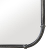 StudioLX Mirror Rustic Gray Metal With Decorative Ring Accents