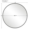 StudioLX Mirror Satin Black Finish With Plain Mirror - LX00510