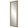 StudioLX Mirror in Textured Wrap That Has The Appearance Of Real Rattan - W00562