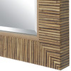 StudioLX Mirror in Textured Wrap That Has The Appearance Of Real Rattan - W00562