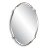 StudioLX Shaped Bevel Mirror Accented With A Rounded Edged Wood Frame