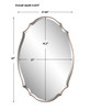 StudioLX Shaped Bevel Mirror Accented With A Rounded Edged Wood Frame