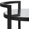 StudioLX Furniture Matte Black Finish With Mirrored Top