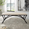 StudioLX Accent Furniture Black Textured Rustic Iron Frame