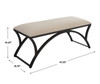 StudioLX Accent Furniture Black Textured Rustic Iron Frame