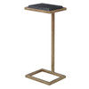 StudioLX Accent Furniture Aged Gold Finish With Marine Black Marble